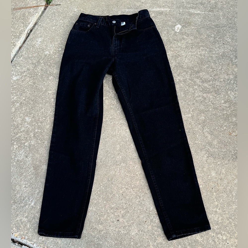 1990’s Vintage Black Levi’s 550 Relaxed Fit Tapered Leg
